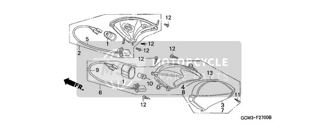 33600GCM900, Blinker Kompl., R. H., Honda, 3